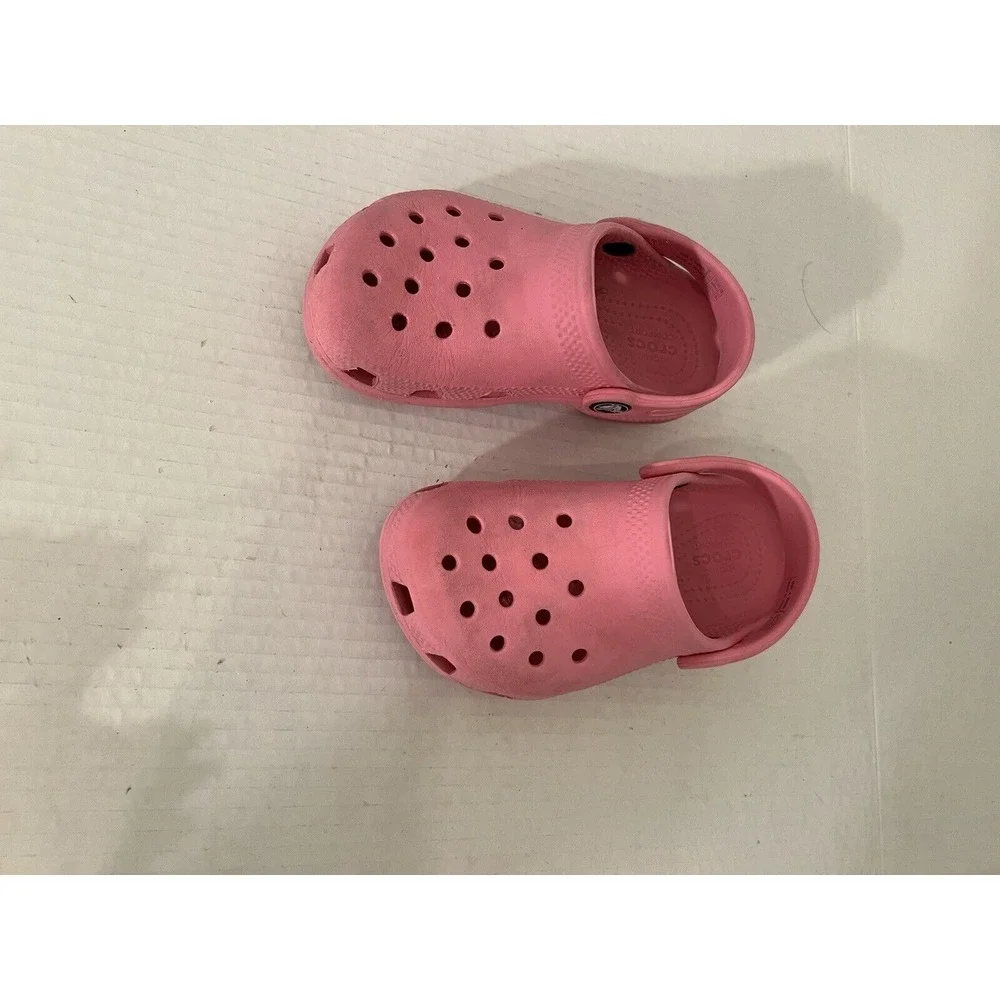 Kids Crocs Pink Classic Clog Crocs‎ Size C10-Iconic Crocs Comfort